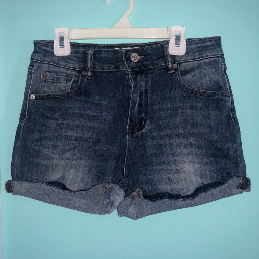 blue jean shorts